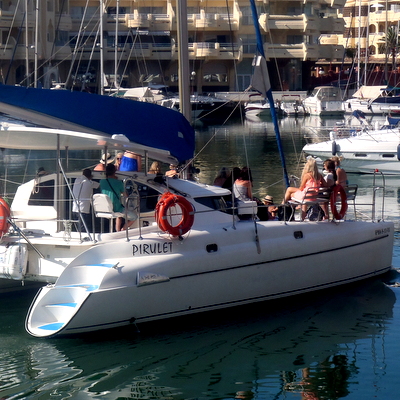 Benalmadena puerto catamaran sea boat and dolphin tours in Spain