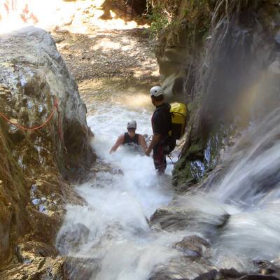 Marbella Hen Weekend Guided Canyoning Tour in the Benahavis valley