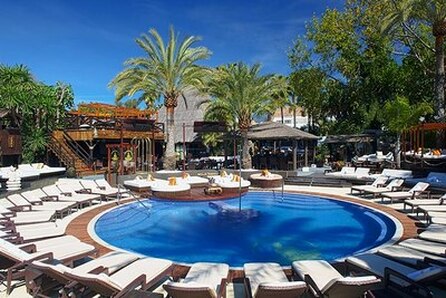 Swimming pool in Marbella, Costa del Sol, Spain
